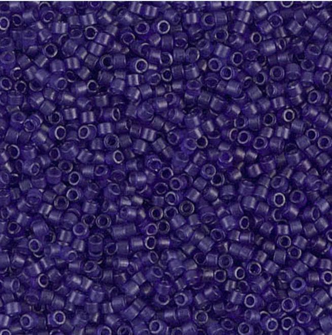 Dyed Semi-Frosted Transparent Cobalt Miyuki Delica 11/0 DB0785