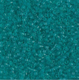 Dyed Semi-Frosted Transparent Teal Miyuki Delica 11/0 DB0786