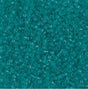 Dyed Semi-Frosted Transparent Teal Miyuki Delica 11/0 DB0786