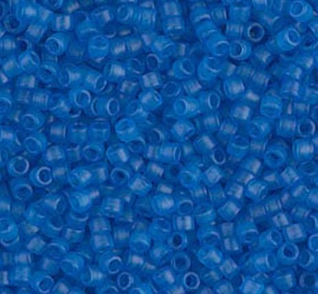 DB0787 11/0 Dyed Semi-Frosted Transparent Capri Blue Miyuki Delica