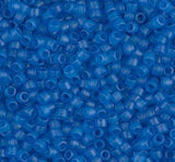DB0787 11/0 Dyed Semi-Frosted Transparent Capri Blue Miyuki Delica