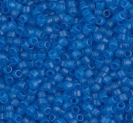 DB0787 11/0 Dyed Semi-Frosted Transparent Capri Blue Miyuki Delica