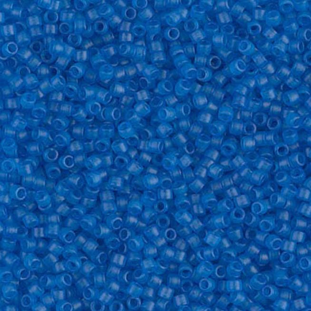 Dyed Semi-Frosted Transparent Capri Blue Miyuki Delica 11/0 DB0787
