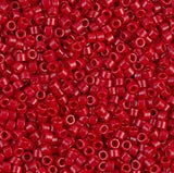 DB0791 11/0 Dyed Semi-Frosted Opaque Bright Red Miyuki Delica