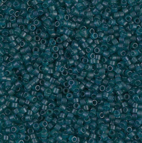 Dyed Semi-Frosted Transparent Dark Teal Miyuki Delica 11/0 DB0788