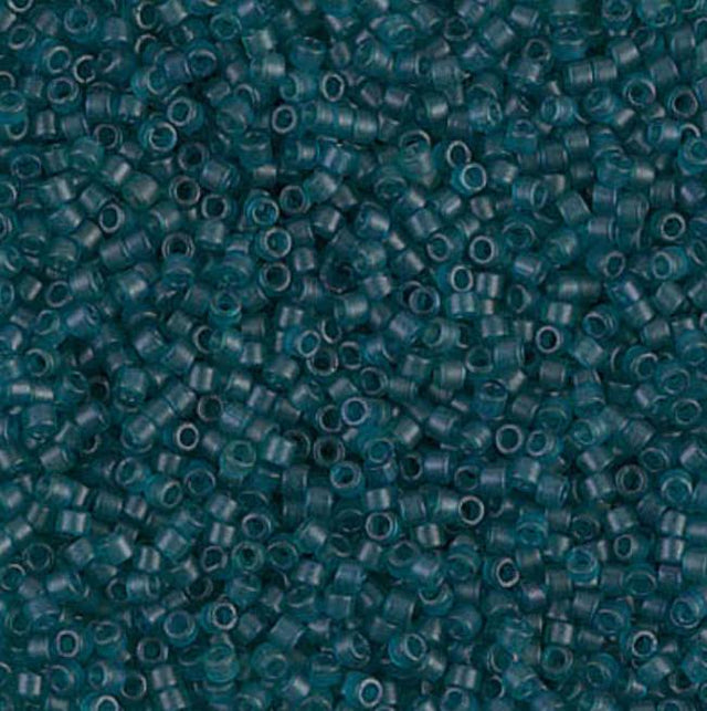 Dyed Semi-Frosted Transparent Dark Teal Miyuki Delica 11/0 DB0788