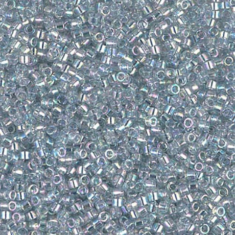 Transparent Lt Marine Blue Gold Luster Miyuki Delica DB0110 11/0