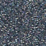 Transparent Blue Gray Rainbow Gold Luster Miyuki Delica DB0111 11/0