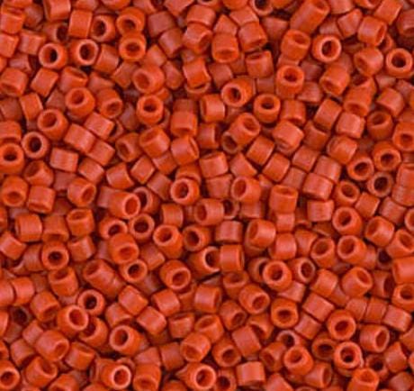 DB0795 11/0 Dyed Semi-Frosted Opaque Cinnabar Miyuki Delica