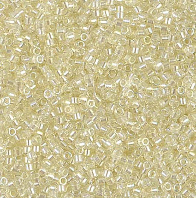 Pearl Lined Transparent Pale Yellow AB Miyuki Delica 11/0 DB1676