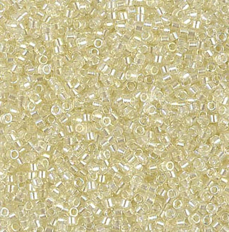 Pearl Lined Transparent Pale Yellow AB Miyuki Delica 11/0 DB1676