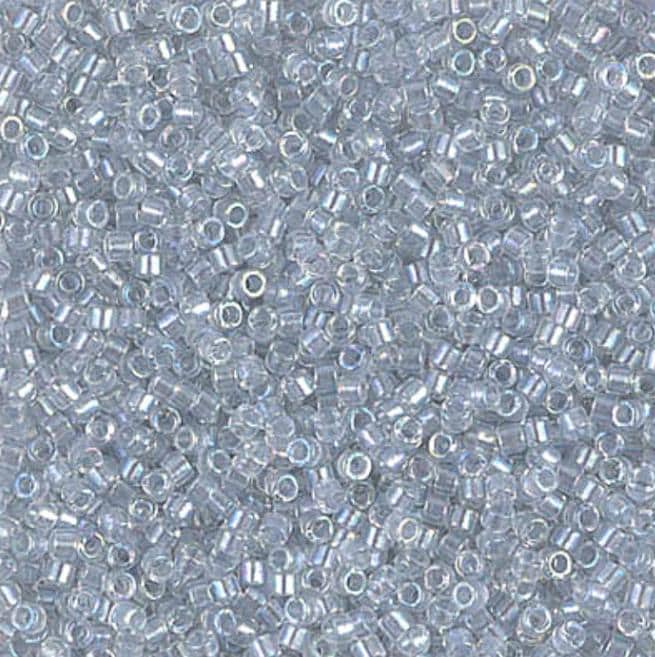 Pearl Lined Transparent Pale Gray AB Miyuki Delica 11/0 DB1677