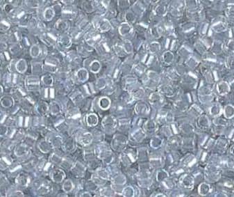 DB1677 11/0 Pearl Lined Transparent Pale Gray AB Miyuki Delica