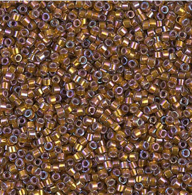 Silver Lined Glazed Dark Saffron AB Miyuki Delica 11/0 DB1691