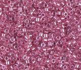 DB0902 11/0 Sparking Peony Pink Lined Crystal Miyuki Delica