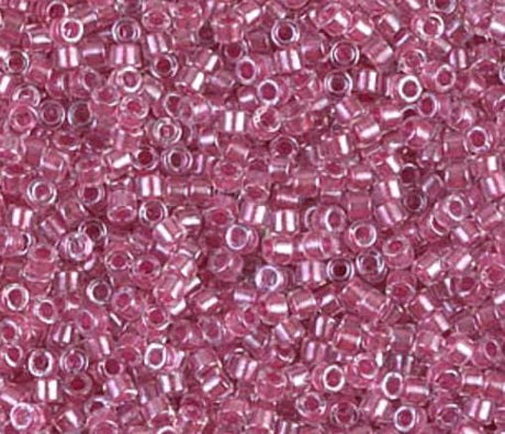 DB0902 11/0 Sparking Peony Pink Lined Crystal Miyuki Delica