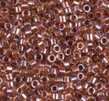 DB0915 11/0 Sparking Ginger Lined Crystal Miyuki Delica