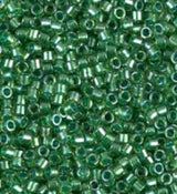 DB0916 11/0 Sparking Green Lined Chartreuse Crystal Miyuki Delica