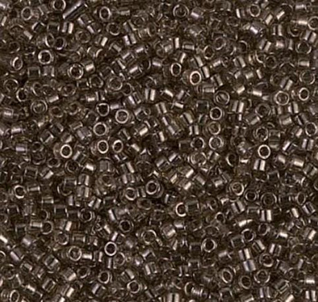 DB0123 11/0 Transparent Smoky Olive Luster 11/0 Miyuki Delica