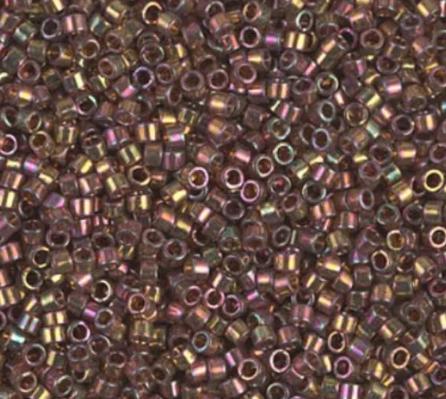 DB0126 11/0 Cinnamon Rainbow Gold Luster 11/0 Miyuki Delica