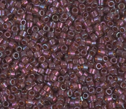 DB0129 11/0 Mulberry Rainbow Gold Luster Miyuki Delica