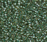 DB0917 11/0 Sparking Turquoise Green Lined Topaz Miyuki Delica
