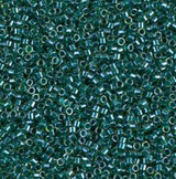 Sparking Dark Teal Lined Chartreuse Miyuki Delica 11/0 DB0919