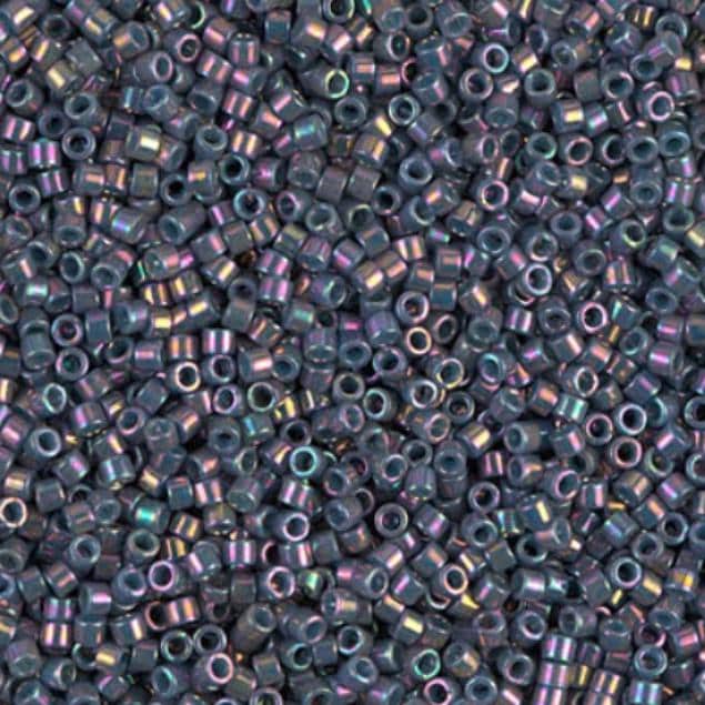 Opaque Purple Gray Rainbow Luster Miyuki Delica  11/0 DB0134 