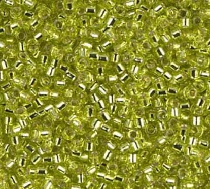 DB0147 11/0 Silver Lined Chartreuse Miyuki Delica