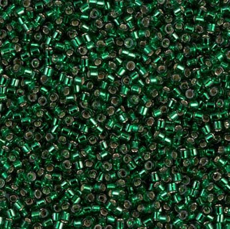 DB0148 11/0 Silver Lined Emerald Miyuki Delica