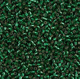 DB0148 11/0 Silver Lined Emerald Miyuki Delica
