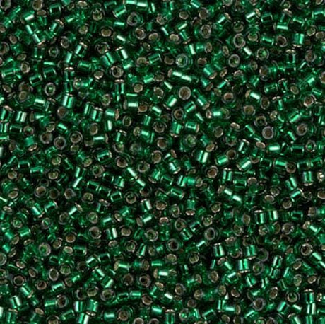 DB0148 11/0 Silver Lined Emerald Miyuki Delica