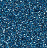 DB0149 11/0 Silver Lined Capri Blue Miyuki Delica