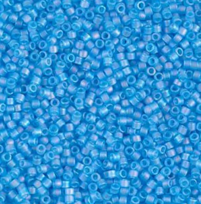Matte Transparent Ocean Blue AB Miyuki Delica 11/0 DB1284