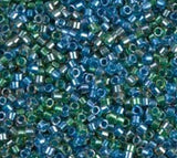 DB0985 11/0 Sparkling Lined Caribbean Mix Miyuki Delica
