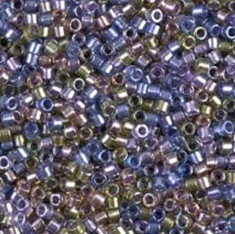 DB0986 11/0 Sparkling Lined Majestic Purple Gold Mix Miyuki Delica