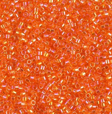 DB0151 11/0 Transparent Orange AB Miyuki Delica
