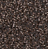 DB0184 11/0 Silver Lined Dark Taupe Miyuki Delica