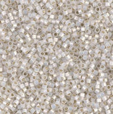 DB0223 11/0 Silver Lined White Opal AB Miyuki Delica