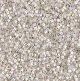 DB0223 11/0 Silver Lined White Opal AB Miyuki Delica