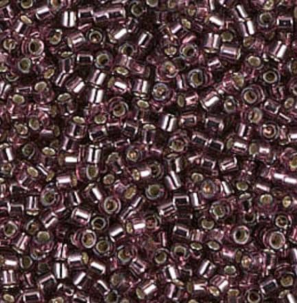 DB1204 11/0 Silver Lined Mauve Miyuki Delica