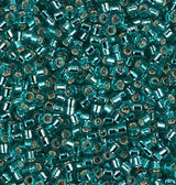 DB1208 11/0 Silver Lined Caribbean Teal Miyuki Delica