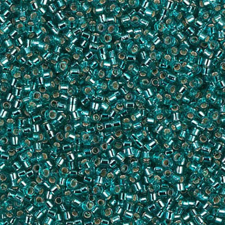 Silver Lined Caribbean Teal Miyuki Delica 11/0 DB1208