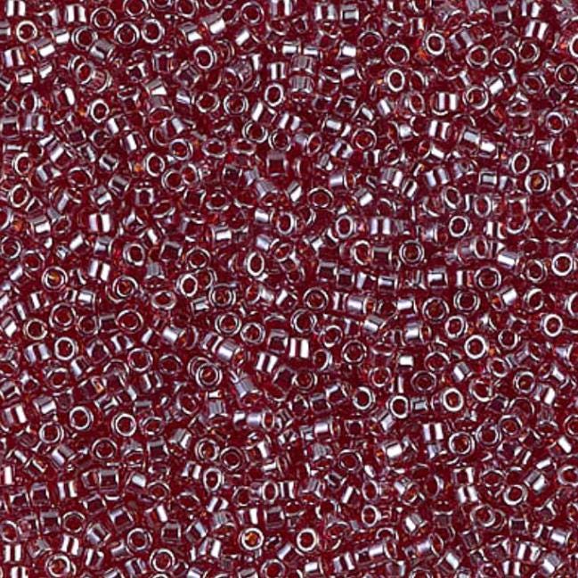 DB1222 11/0 Transparent Dark Cranberry Luster Miyuki Delica