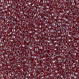 DB1222 11/0 Transparent Dark Cranberry Luster Miyuki Delica