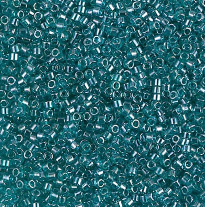 Transparent Caribbean Teal Luster Miyuki Delica 11/0 DB1228