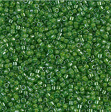 DB0274 11/0 Lined Pea Green Luster Miyuki Delica 
