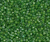 DB0274 11/0 Lined Pea Green Luster Miyuki Delica