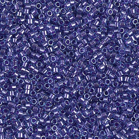 DB0284 11/0 Sparkling Purple Lined Aqua Luster Miyuki Delica 