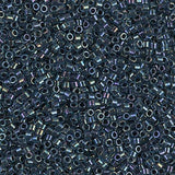 DB0286 11/0 Midnight Blue Lined Aqua AB Miyuki Delica 